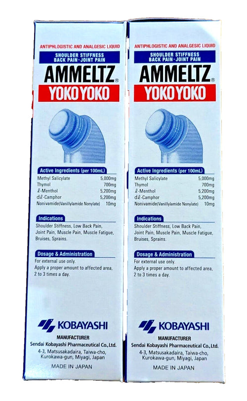 2 x 82ml Ammeltz Yoko Yoko Pain Relief Liquid Shoulder Stiffness, Back Pain