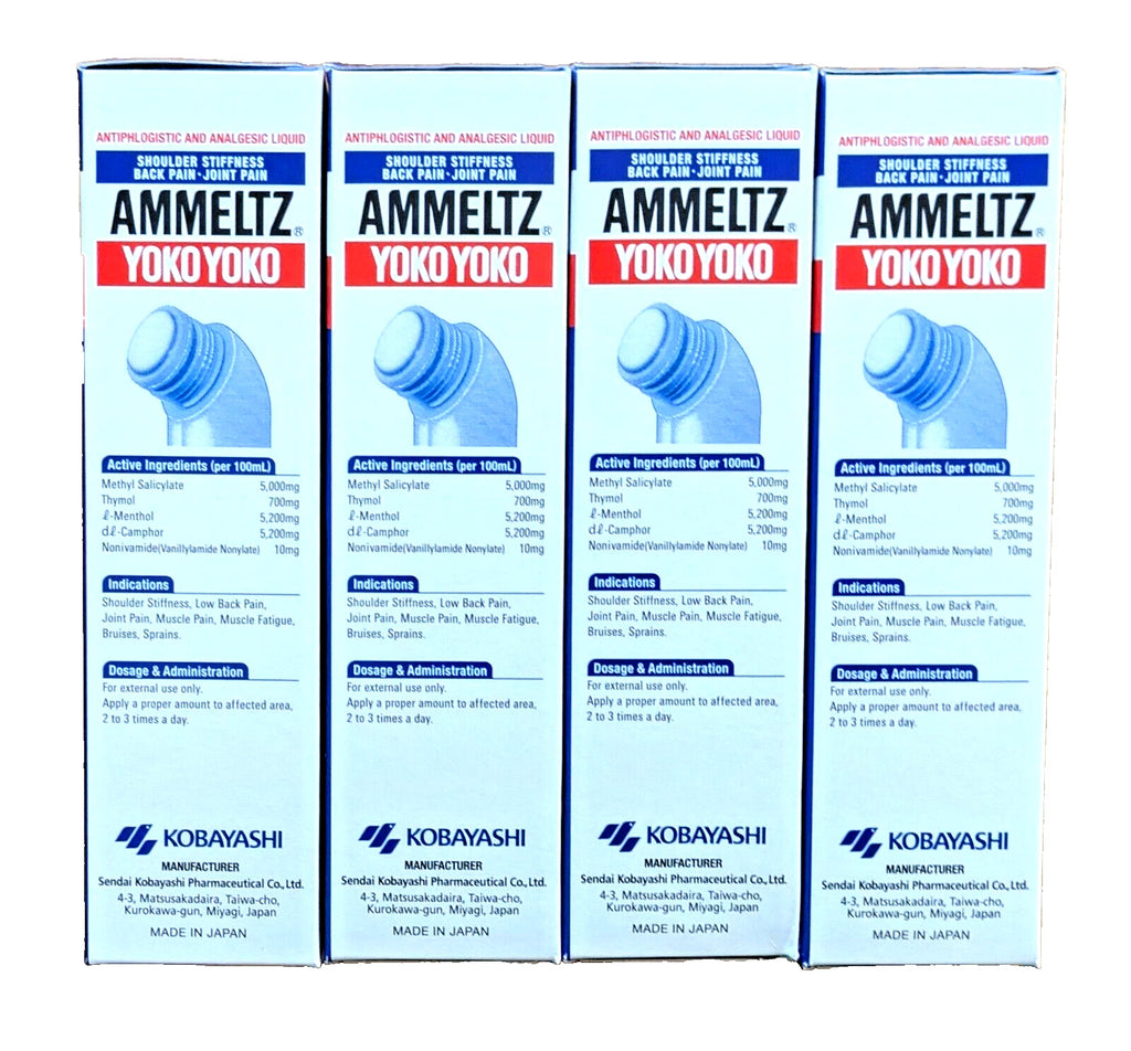 4 x 82ml Ammeltz Yoko Yoko Pain Relief Liquid Shoulder Stiffness, Back Pain